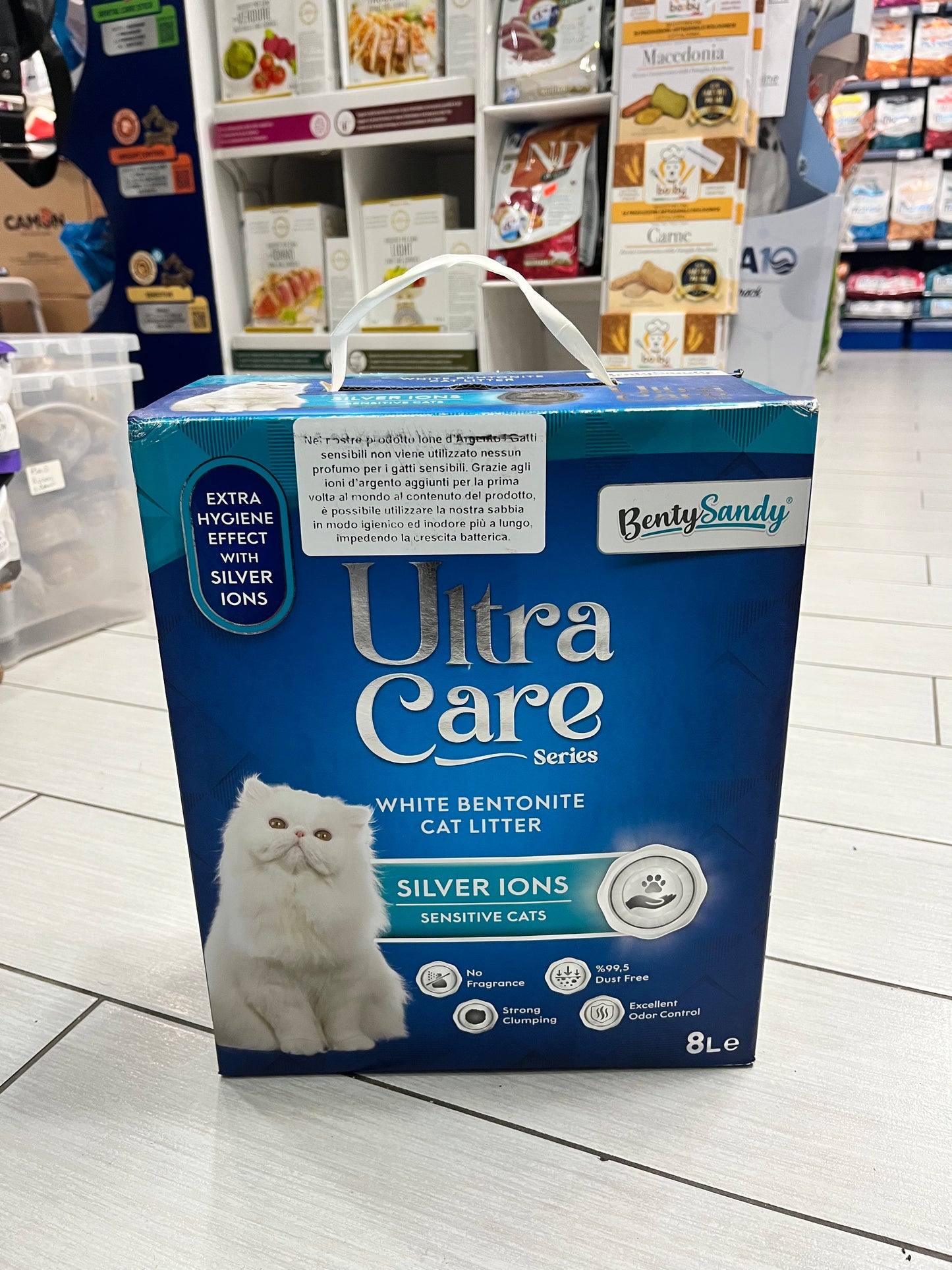 Lettiera agglomerante ULTRA CARE Ioni d'Argento
