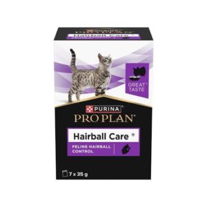 Purina Pro Plan Hairball Care - Alimento Complementare per Gatti Adulti, Confezione da 7x35g